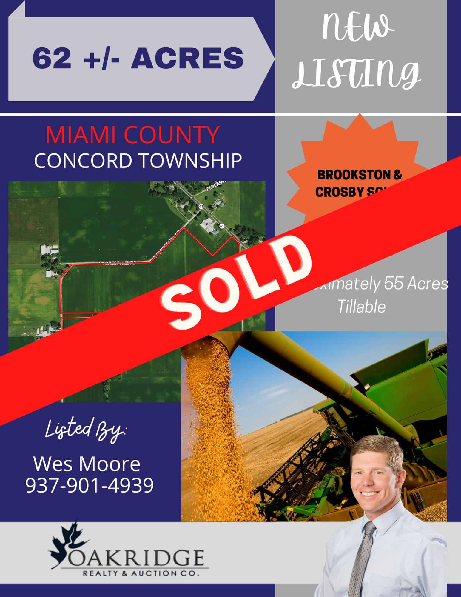 62 +/- Acres Concord Township