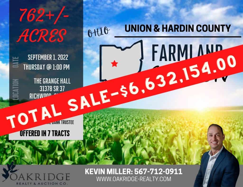 762+/- Acre Ohio Farmland Auction