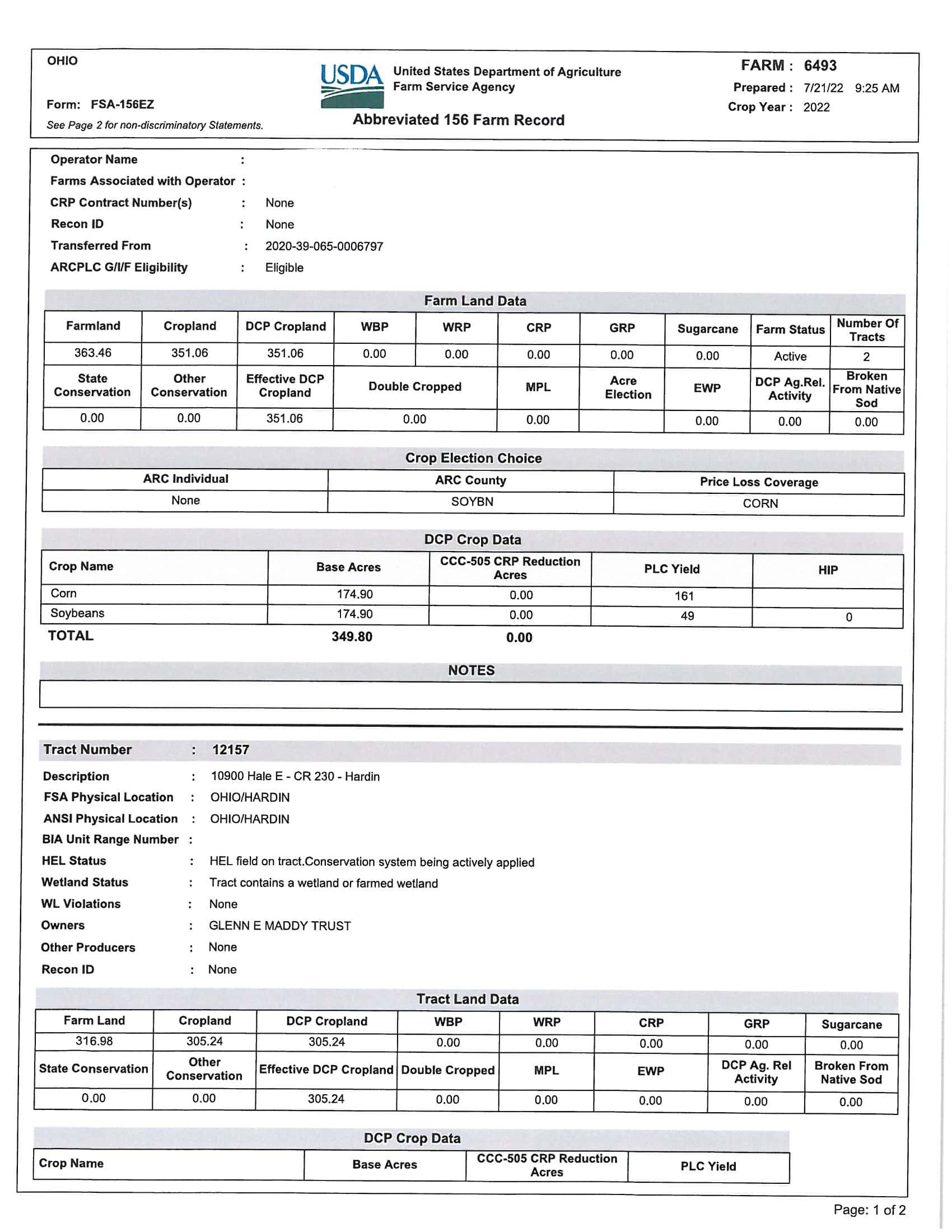 762+/- Acre Ohio Farmland Auction