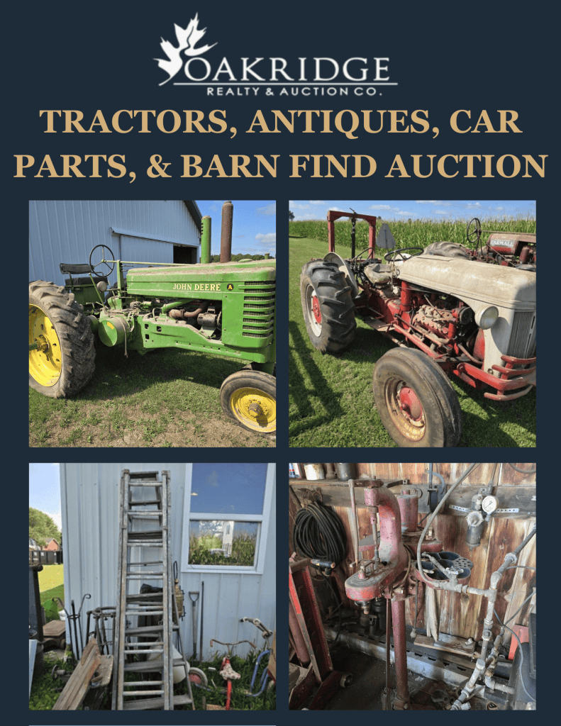 Tractors, Antiques, Car Parts, & Barn Find Auction