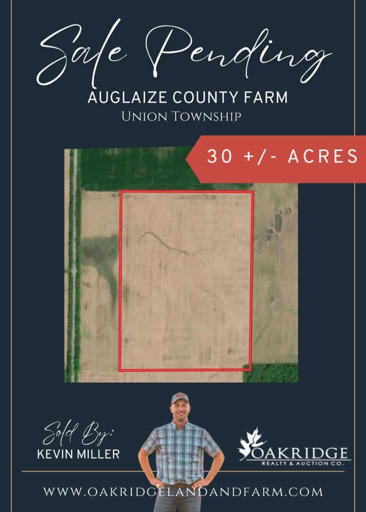 AUGLAIZE COUNTY FARM Union Township 30 +/- ACRES