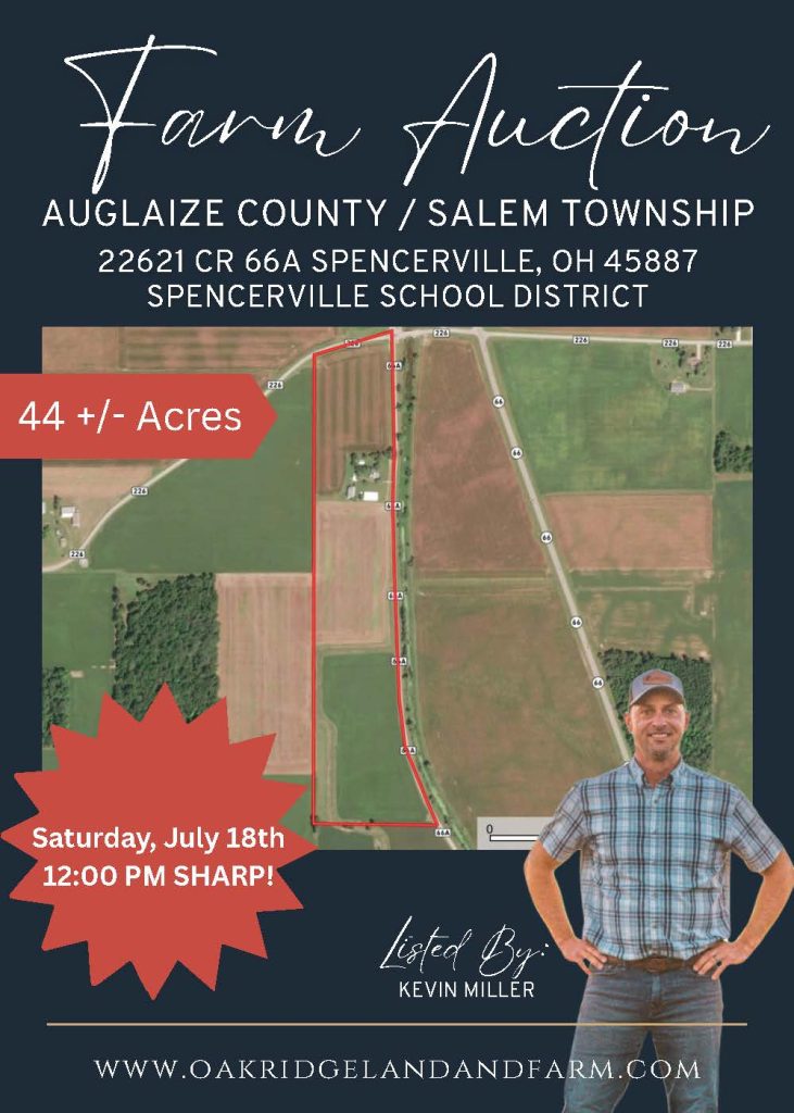 Farm Auction Flyer for Salem Township