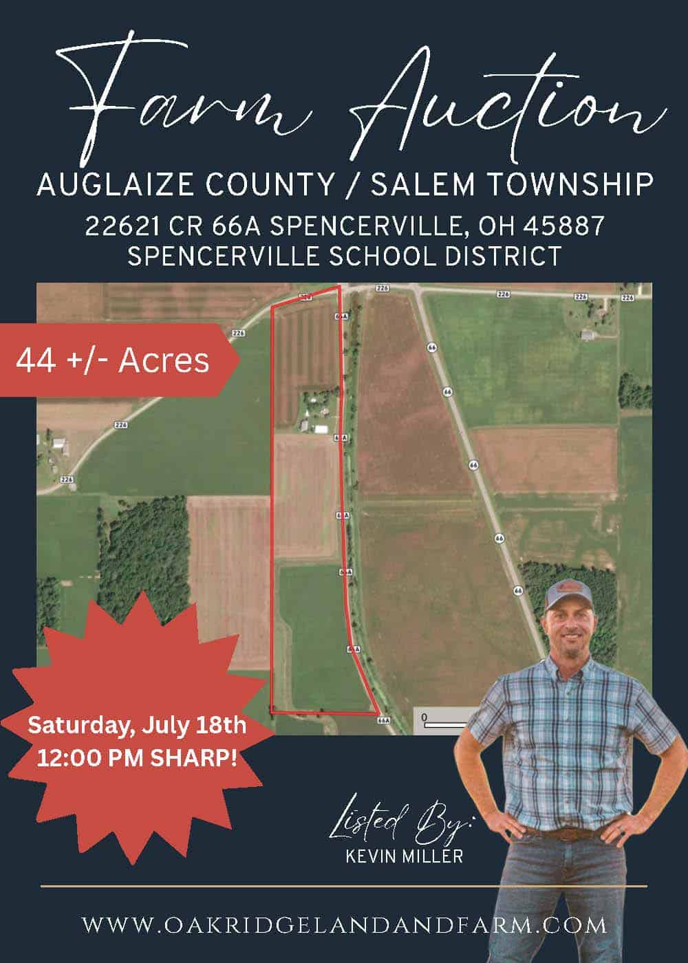 Farm Auction Flyer for Salem Township