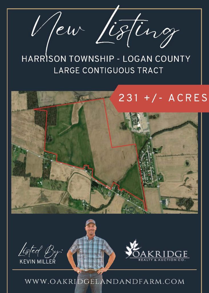 231+/- ACRE FARM FOR SALE LOCATED IN THE HEART OF LOGAN COUNTY!