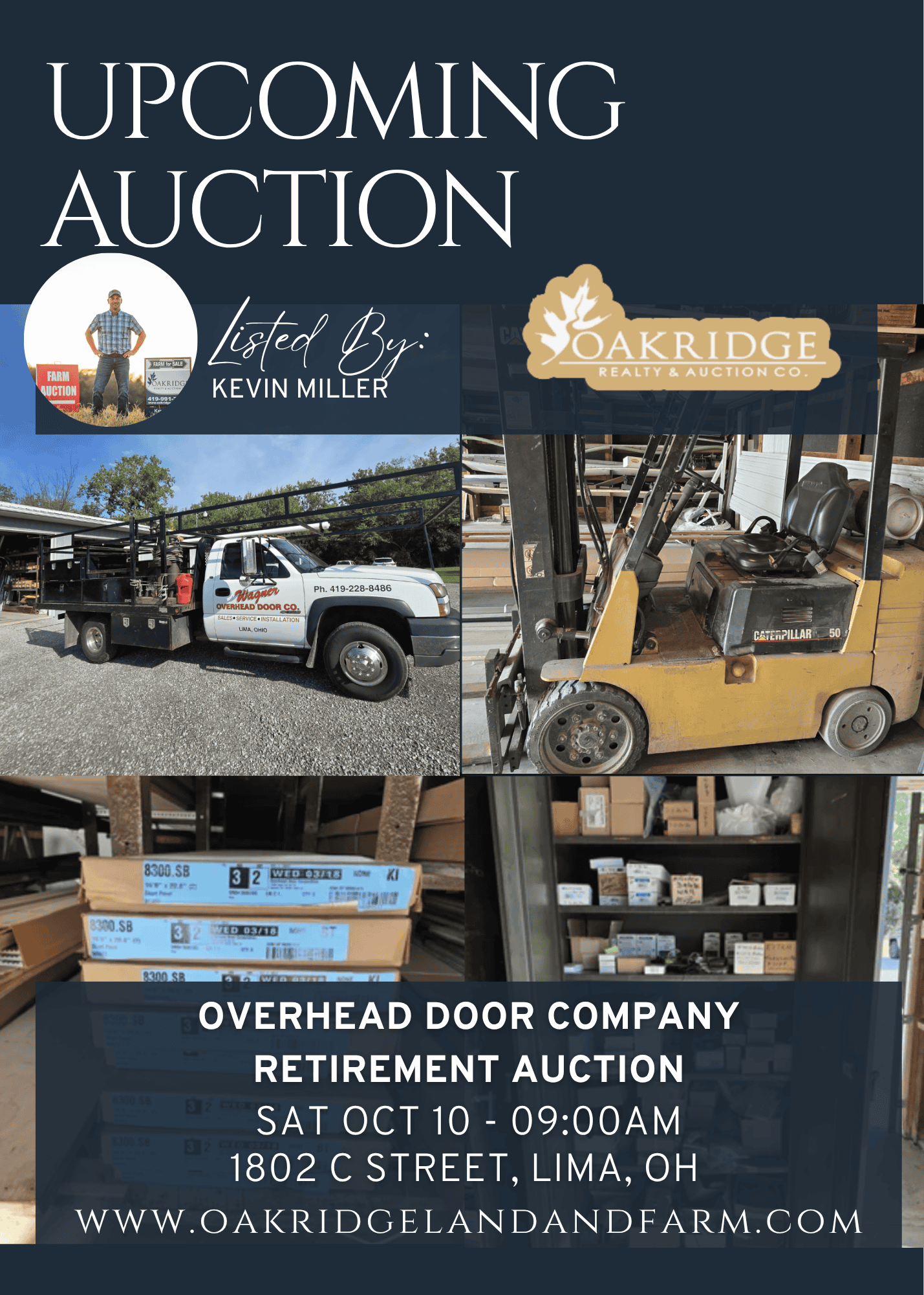 Overhead Door Company Retirement Auction Flyer